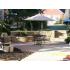 Stone wall with built in pond and waterfall with s