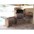 Complete kitchen, fireplace and bar with TV enclos